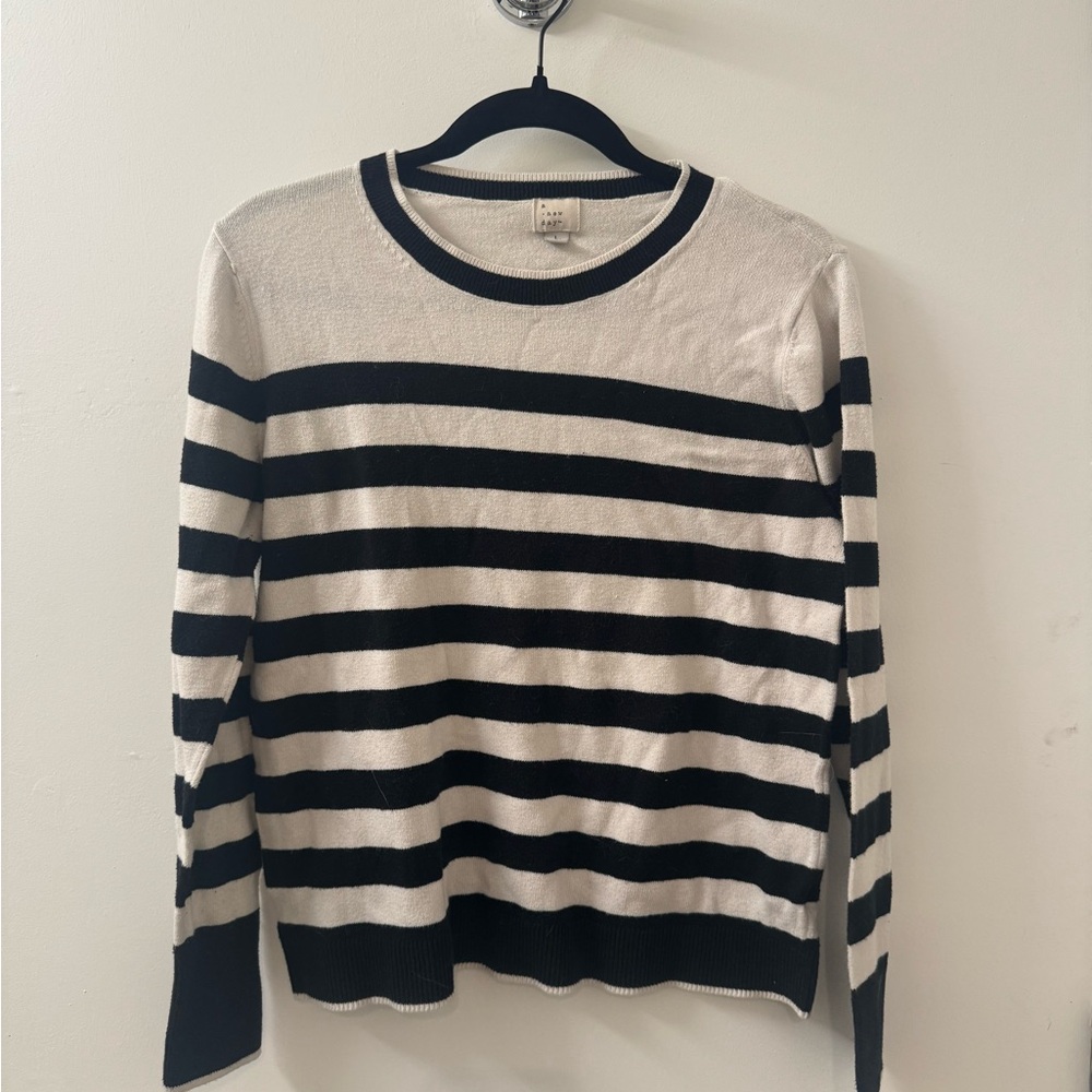 a new day Striped Knit Top